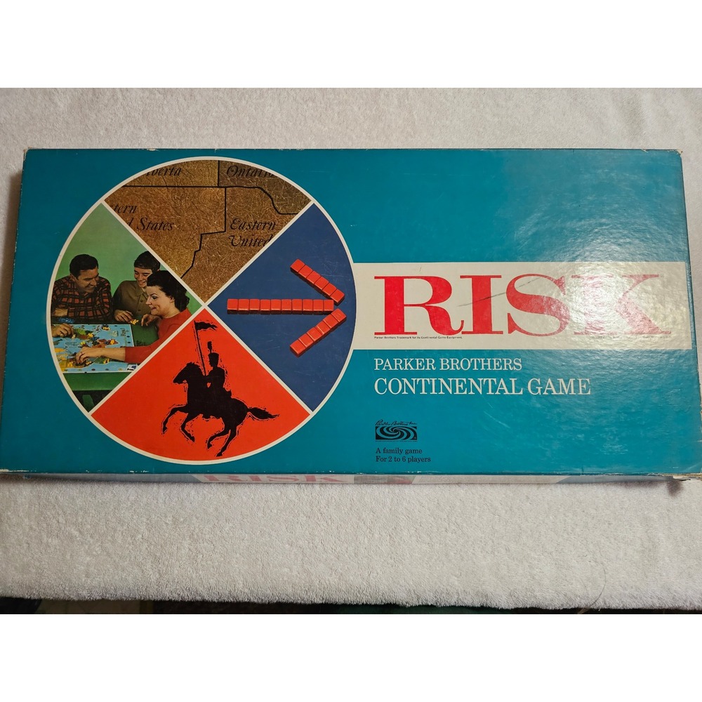 Vintage Risk Parker Brothers‎ Continental Game Board Game Strategy Complete